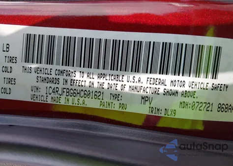2017 Jeep Grand Cherokee Limited 4X4 from USA, damaged, VIN 1C4RJFBG6HC601621